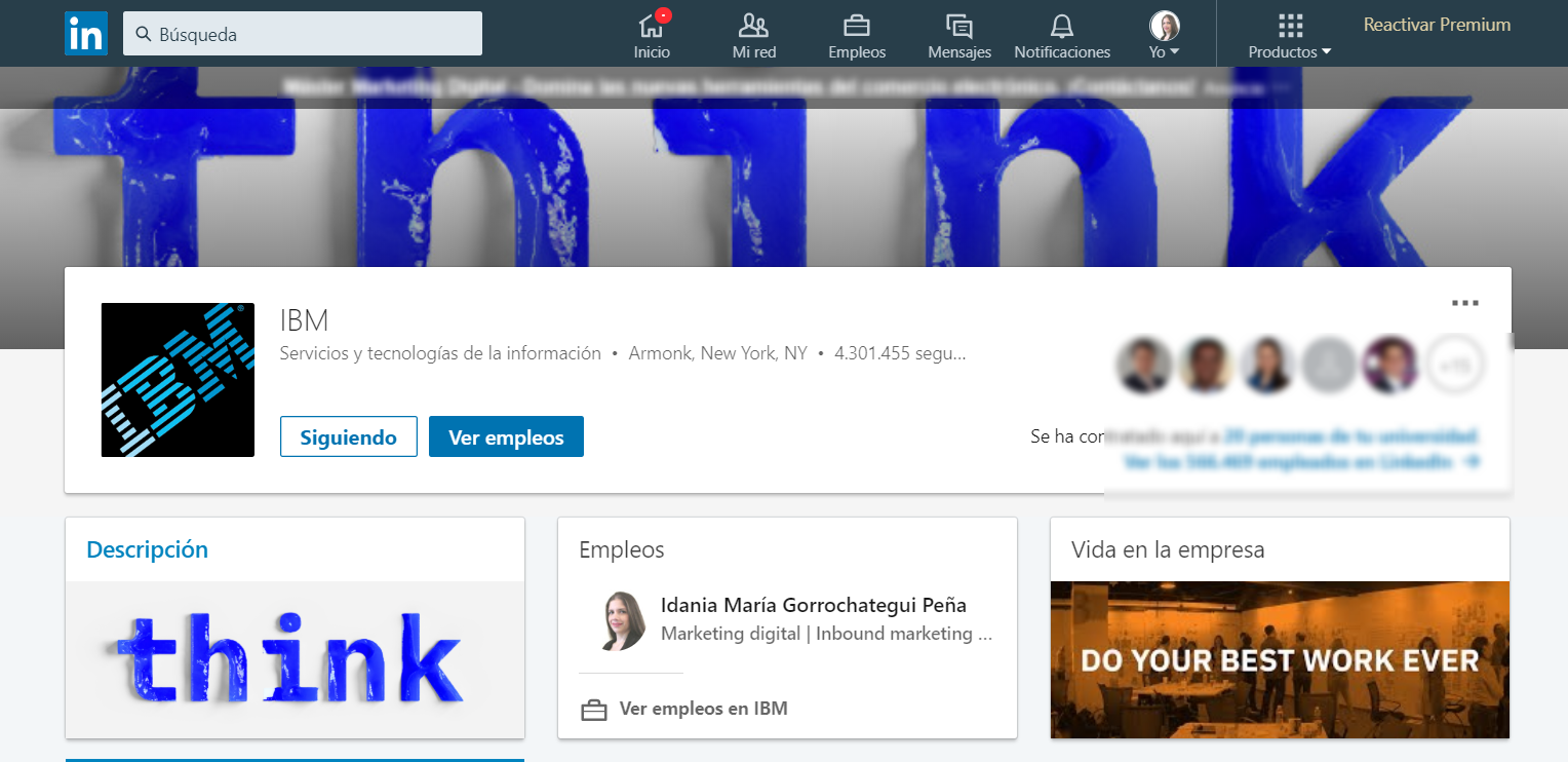 IBM Descripción LinkedIn