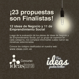 Anuncio finalistas Concurso IDEAS
